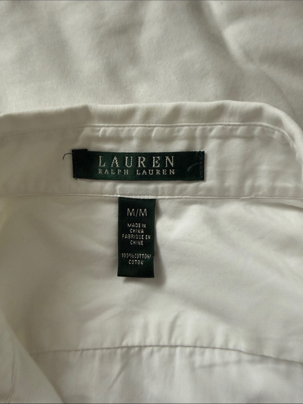Ralph Lauren White Cotton Button-Down Shirt - Picture 7 of 7